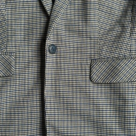 1901 Men's Checkered Blazer - Black and White